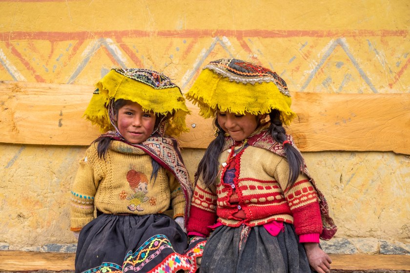Peruvian children in traditional dress